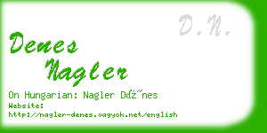 denes nagler business card